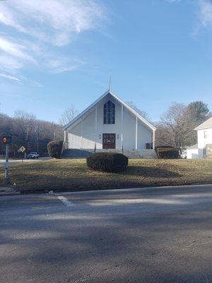 Evangelical Baptist Church on the corner of Main Street and Winsted Road in Torrington CT