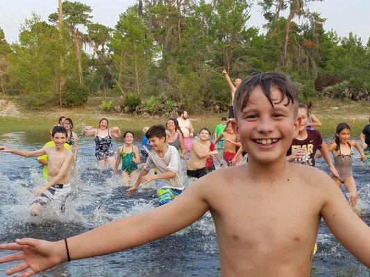 Cool fun in "Dry Lake" at Camp Frontier