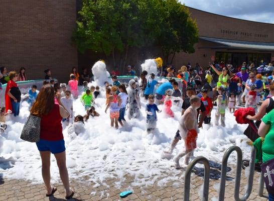 Sudsy fun at the Longview Public Library Main Branch