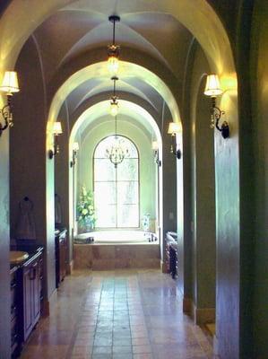 An amazing master bathroom in a Parade Home designed by Shawn F. Hood.