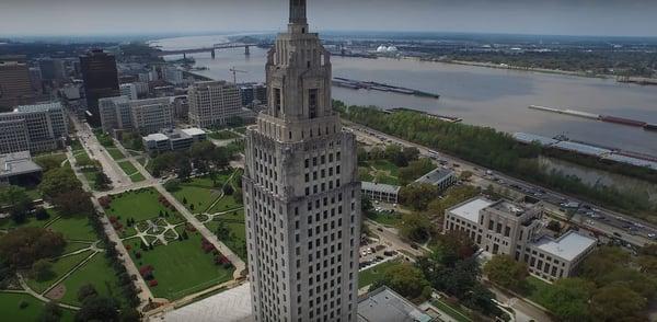 Baton Rouge Skyline and Capital Building. Searchbounce is central located in the heart of the Capital City.