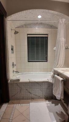 The bathtub and shower