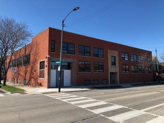 The exterior of our studio, at the corner of 18th Street and Oakley Avenue