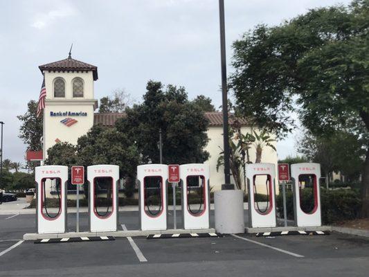 7.30.22 Tesla Supercharger Station located on the East Side Bank of America