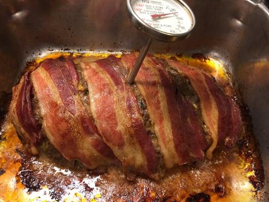 Made bacon wrapped meatloaf  excellent hamburger