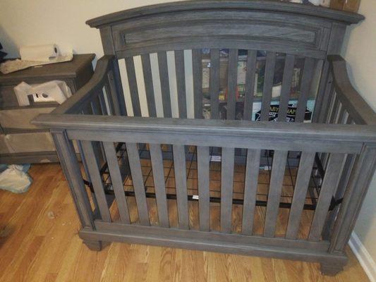 Assembled crib for customer