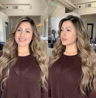 2 rows of 22" handtied extensions