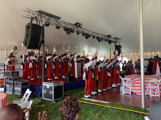 VSU Marching Band performing at the President's Luncheon