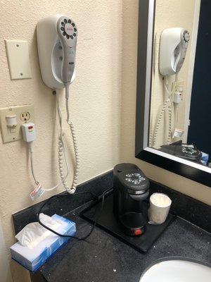 They did have an operational, hairdryer and coffee maker.