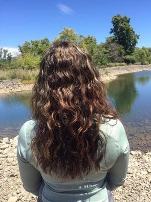 The back of my perm and highlights.