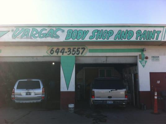 Vargas Auto Body shop front.