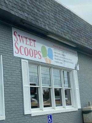 Sign of Sweet Scoops