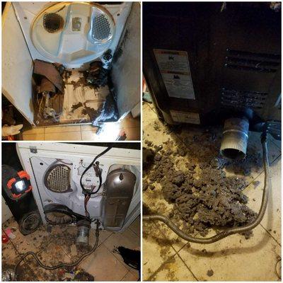 Gas dryer repair and cleaning