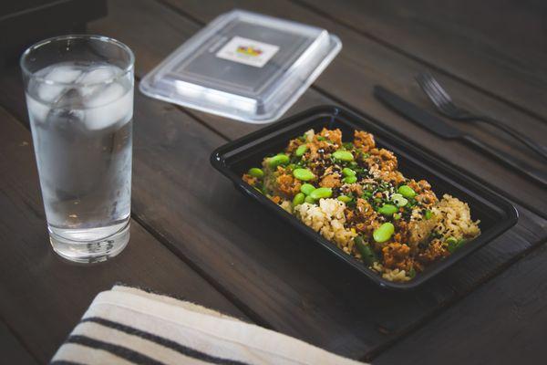 One of our most popular meals- Teriyaki Turkey Fried Rice