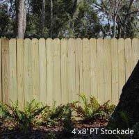 4x8 pt stockade fence