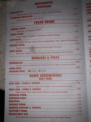 Menu inside left.