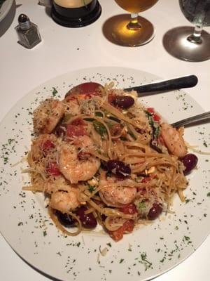 Shrimp pasta.