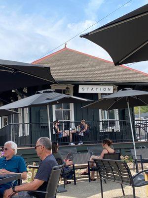 Outdoor patio at Station