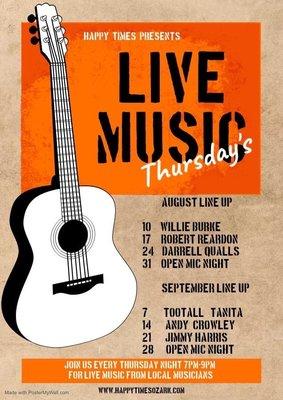 Live Music every Thursday night