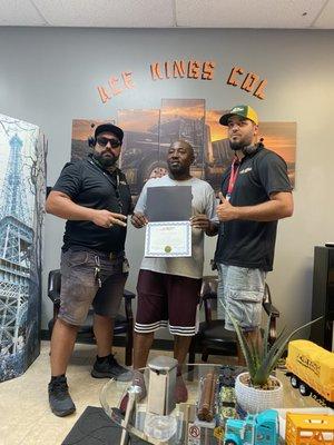 Hansel and Magid owners of Ace Kings CDLs!! The best trainers for Cdls