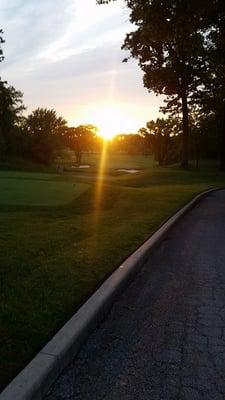 16 on the North course at sunset