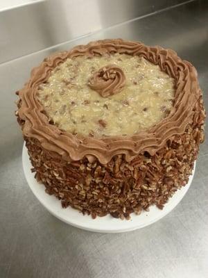 Mile high German chocolate cake