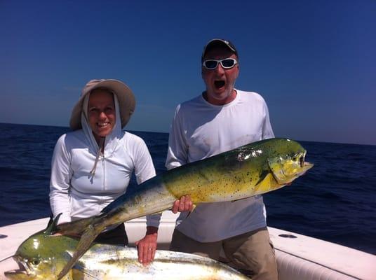 3-13-2016 With Ken & Debbie. During our fun filled one-day trip they caught Sailfish, Bonita, Mahi Mahi, & Mackerel.