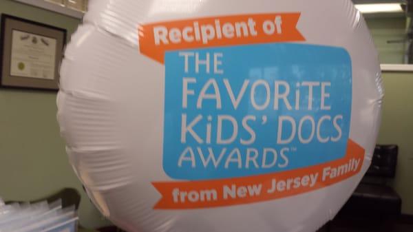 Nominated to NJs Favorite Kids' Docs in NJ Family Magazine several times, as well as NJs Top Docs.