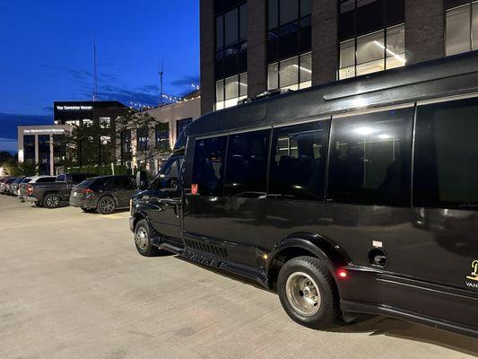 Their luxury sprinter van we used for our group dinner function in Downtown Columbus.  Free WiFi was a plus!