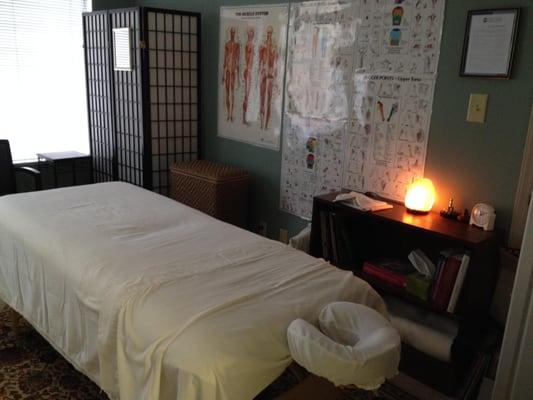 Lovely room with plenty of space.  Trigger point charts, muscle charts,  posture charts...