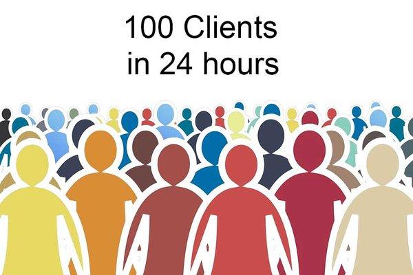 Read how I captured 100 new clients in just 24 hours for Staples: http://sizzable.com/how-i-landed-100-b2b-clients-in-24-hours/