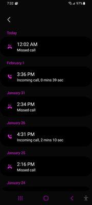 Phone log showing their calls. They come through as Private Number but are dumb enough to leave their call-back number!