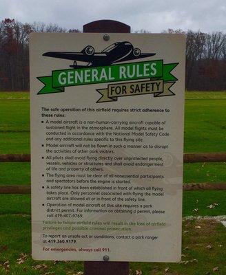 Model aviation field rules.