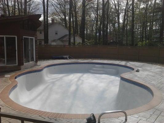 Renovating a pool in Hillsborough, NJ. Waiting for new plaster