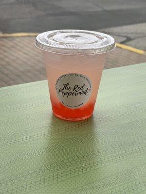 This is the strawberry boba lemonade!