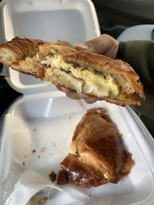 #3 Breakfast bacon, egg and cheese croissant