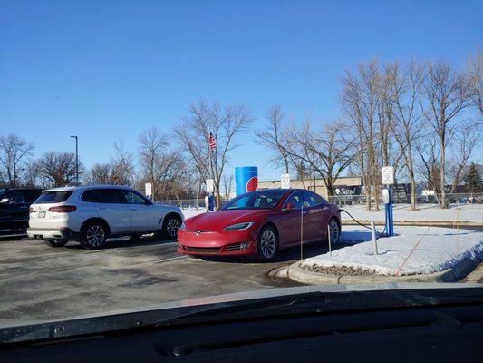 Electric vehicle charging - nice!