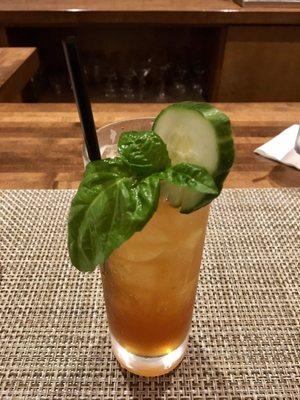 Pimms Perfect Summer | Pimm's No 1 | manatawny gin | lemon | cucumber | schezwan peppercorns | basil