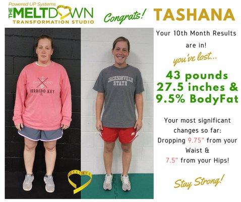 Tashana's transformation is quite obvious :) If you put in the effort, you will enjoy the rewards!