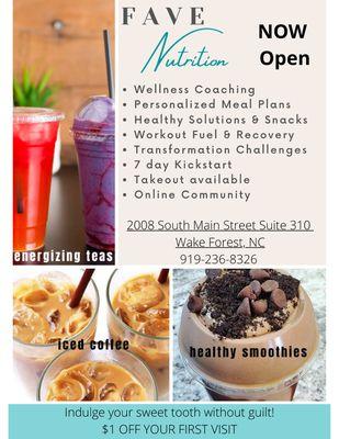 Delicious Menu- Wellness Coaching- Takeout- 7 day Kickstarts & more.