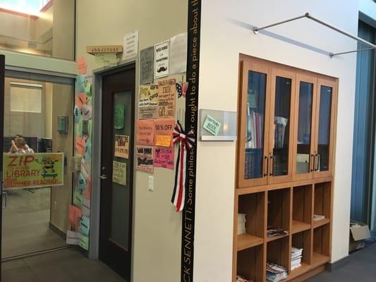 The Silver Lake Library Bookstore is located on the right-hand side when you walk into the Silver Lake Library.