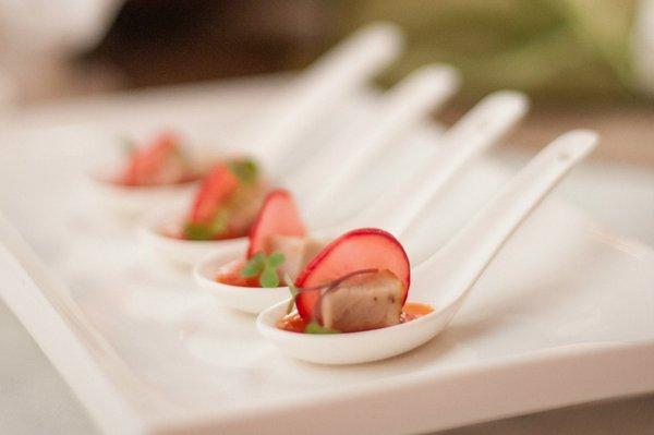 Pork belly wedding appetizer