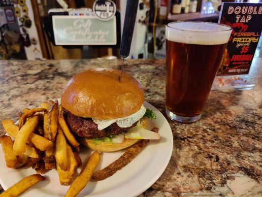 Great burger and fries