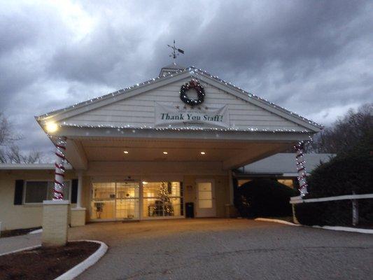 Entrance to NRRC at holidays