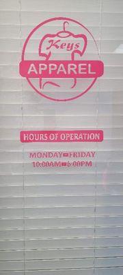 Hours of Operation :)