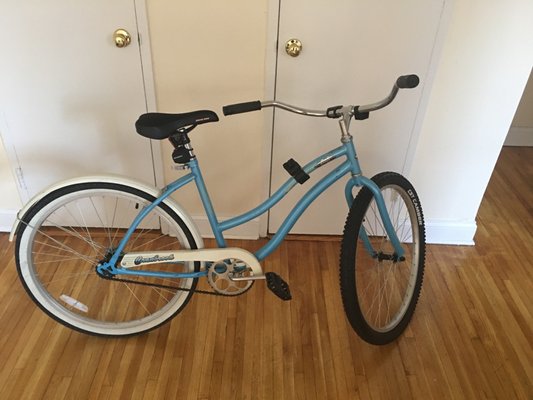 New bike seat, pedals, and front tire