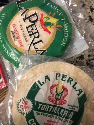 Flour and corn tortillas