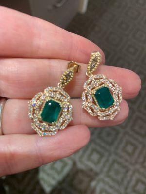 LeVian Emerald earrings