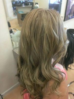 Great golden brown with beautiful highlights.