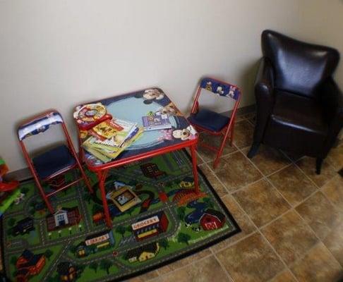 Family friendly waiting area!